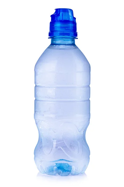 Plastic bottle of still healthy water isolated on white background — Stock Photo, Image