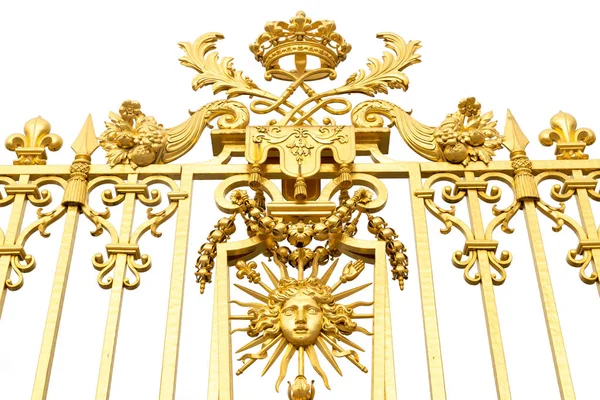 Izolované Zlaté brány k zámku Versailles. Francie — Stock fotografie