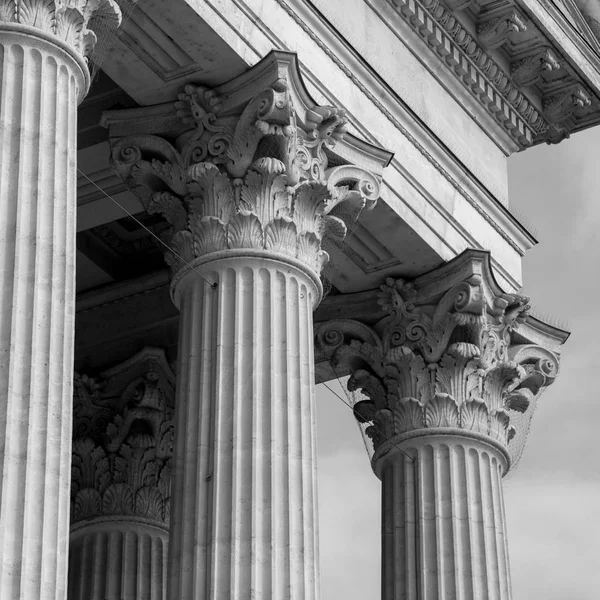 Vintage Old Justice Courthouse Column — Stock Photo, Image