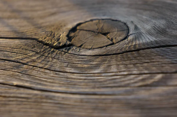 Viejo envejecido podrido agrietado anudado grueso madera viñeteado grunge textura — Foto de Stock