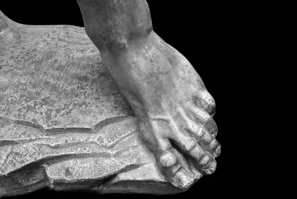Membre en plâtre pied pieds avec les doigts, partie du corps — Photo
