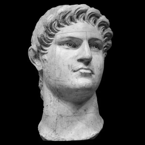 Porträtt av kejsar Nero Claudius Caesar Augustus Germanicus isolerad på vit bakgrund — Stockfoto