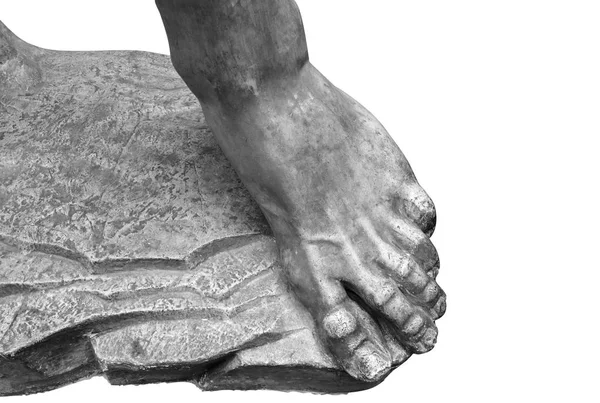 Pés de pé de membro de gesso com dedos, parte do corpo — Fotografia de Stock