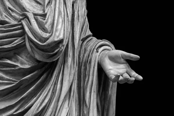 Dettaglio statua in pietra di mano umana — Foto Stock