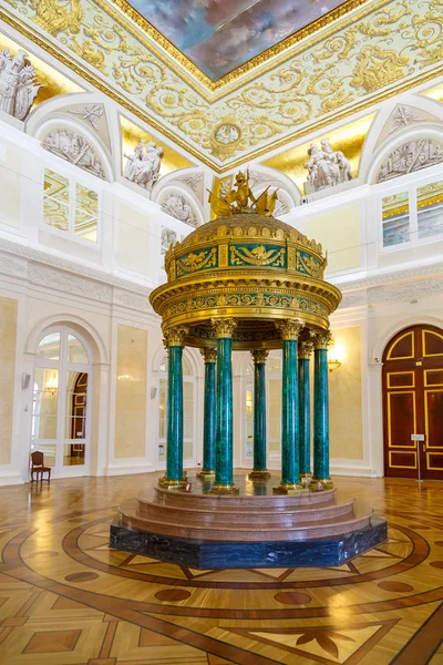 São Petersburgo Rússia Maio 2017 Malaquita Rotunda Hermitage Estado Hermitage — Fotografia de Stock