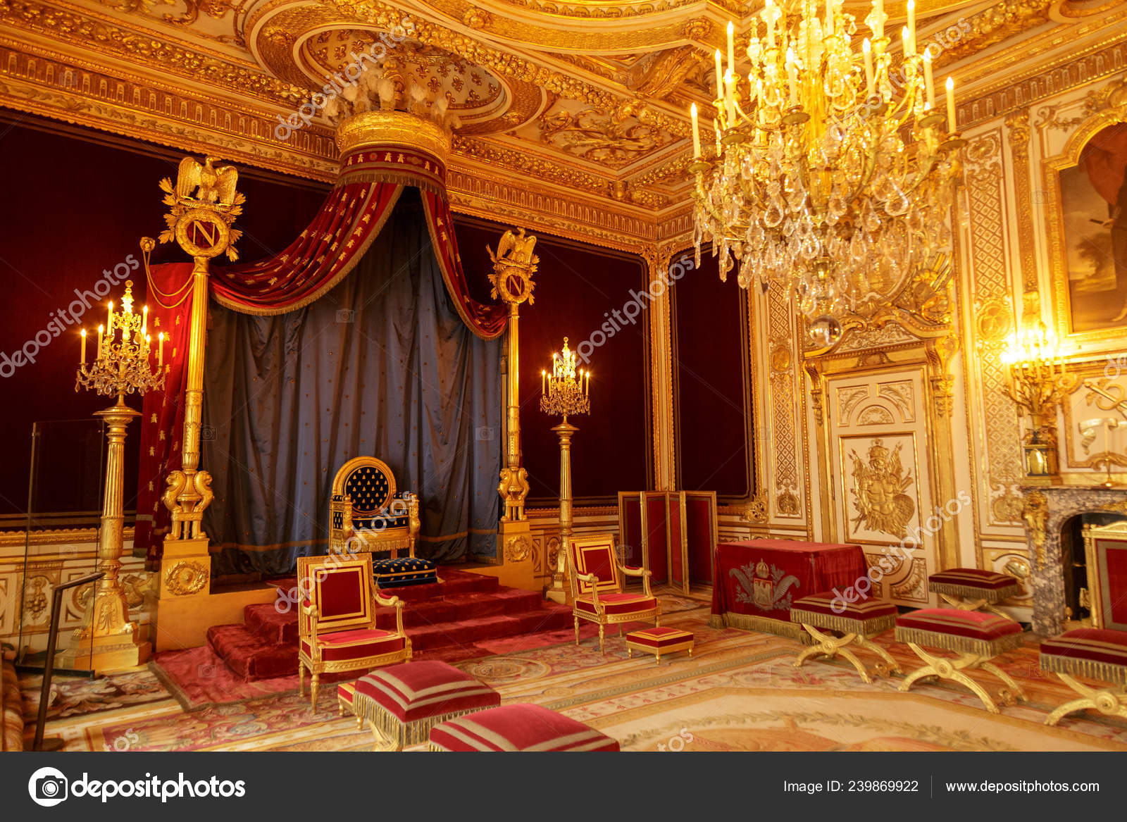 The Picture Is Interior In The Castle Fontainebleau Stock Photo