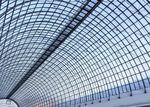 Passage Gallery Archway and Classical Interior with Glass Roof Ceiling — Stock Photo, Image