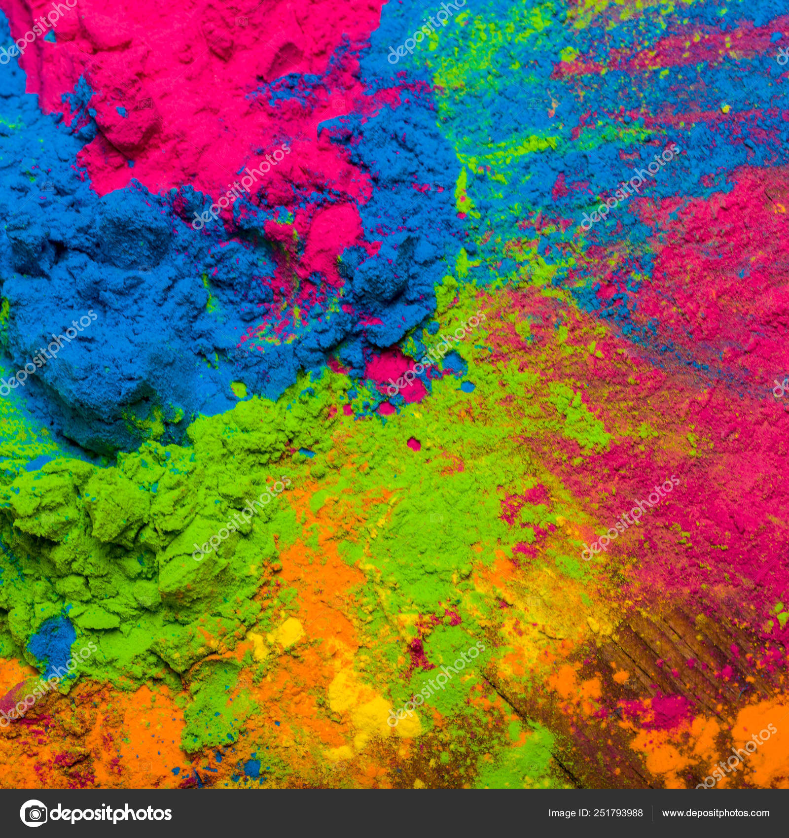 Holi Colorful festival of colored paints of powders and dust. colorful  background. Holiday bright colors for the entertainment Stock Photo by  ©gilmanshin 251793988