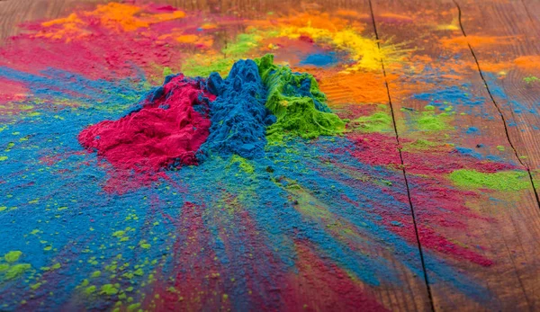 Holi kolor proszku. Organiczne kolory Gulal w misce na festiwal Holi, tradycja hinduska świąteczne — Zdjęcie stockowe