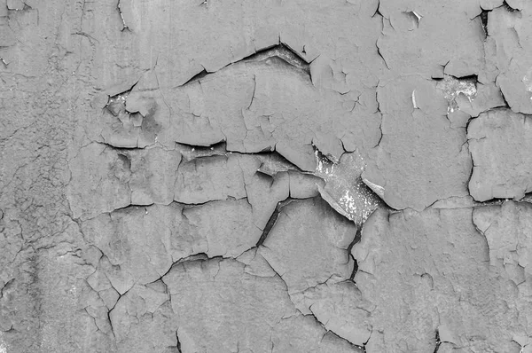 Pintura vieja agrietada en la pared de hormigón. Pintura pelada en textura de pared. Patrón de material grunge azul rústico —  Fotos de Stock