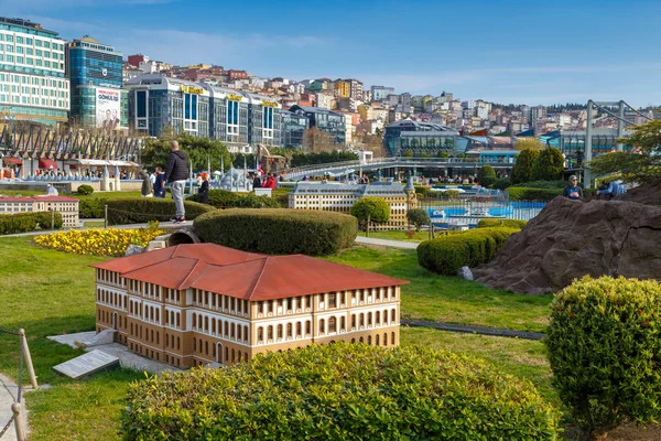 Istanbul, Turquie - 23 mars 2019 : Miniaturk est un parc miniature situé à Istanbul, en Turquie. Le parc contient 122 modèles. Vue panoramique de Miniaturk — Photo