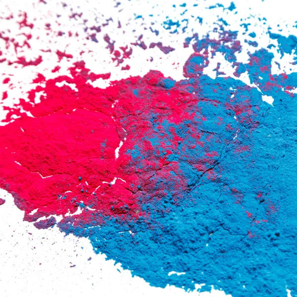 Streszczenie kolorowe tło Happy Holi. Kolor żywy proszek izolowany na białym. Kolor pyłu tekstury splash. — Zdjęcie stockowe