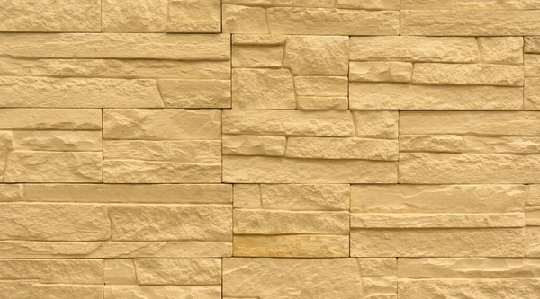 White cream marble stone limestone brick tile wall surface aged texture detailed pattern background — Stock Photo, Image