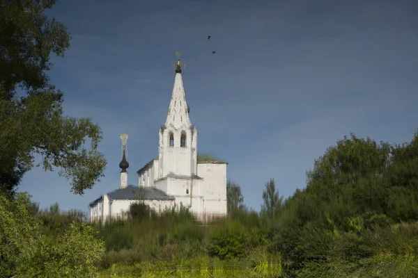 Reflection Church Kamenka River Suzdal — Stock Photo, Image