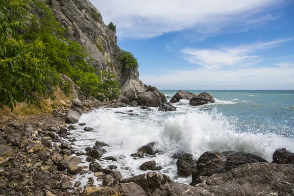 Black Sea Blue Sky Gurzuf Crimea — Stock Photo, Image