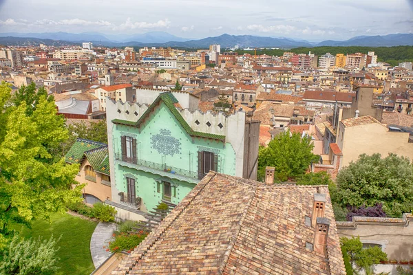 Vista Del Casco Antiguo Girona Cataluña España — Foto de Stock