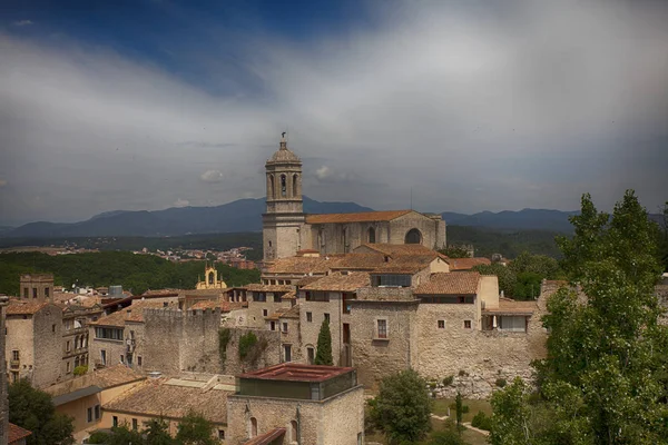 Panoramic View Old Town Girona Catalonia Spain — Stock Photo, Image
