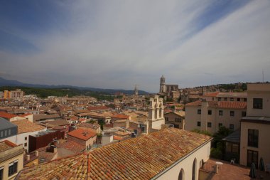 Görünüm tarihi kentin Girona, Katalonya, İspanya