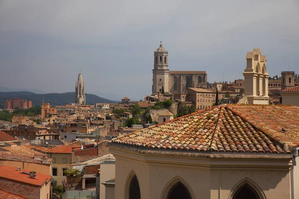 Vista Catedral Santa María Girona España — Foto de Stock