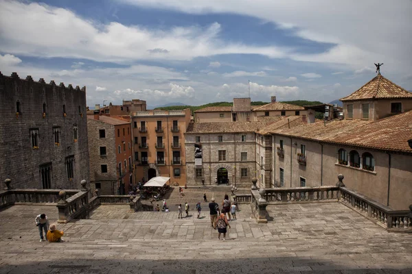 Girona Katalánsko Španělsko Června 2018 Pohled Staré Město Girona — Stock fotografie