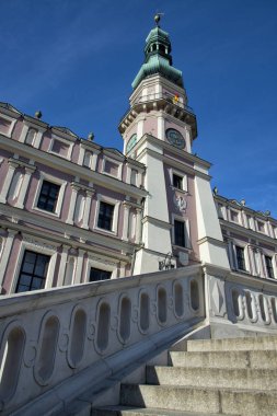 Tarihi büyük Market Square Zamosc town, Polonya, Town Hall