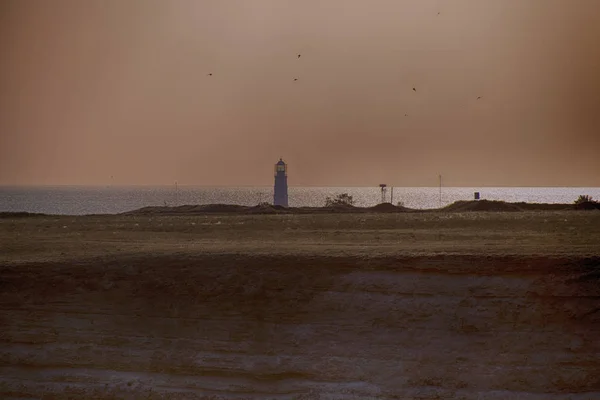 Tarkhankut Lighthouse Cape Tarkhankut Crimea — Stock Photo, Image