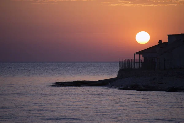 Sonnenuntergang Kap Tarkhankut Südwestliches Kap Der Tarkhankut Halbinsel Krim — Stockfoto
