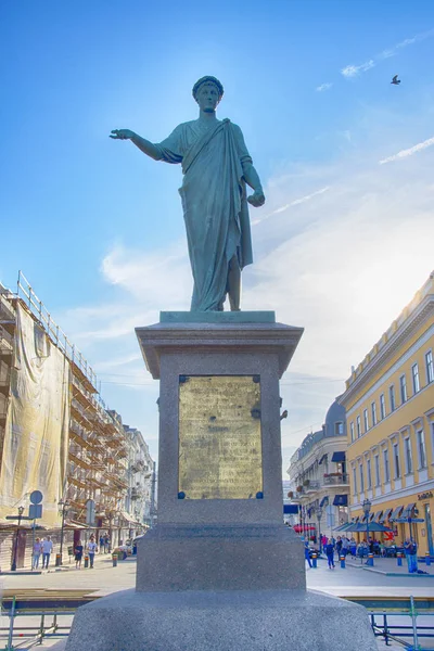 Estatua Del Duque Richelieu Odessa Ucrania — Foto de Stock