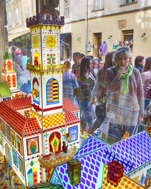 Lviv / Ukrayna - 06 Ekim 2018: doğal el yapımı karamel ile özel 