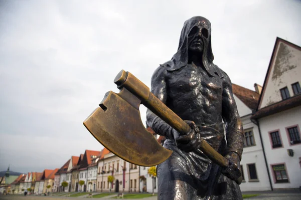 Executioner Statue Old Town Square Bardejov Slovakia — Stock Photo, Image
