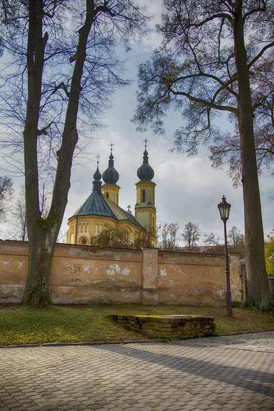 Vista Sulla Chiesa San Pietro Paolo Bardejov Slovacchia — Foto Stock