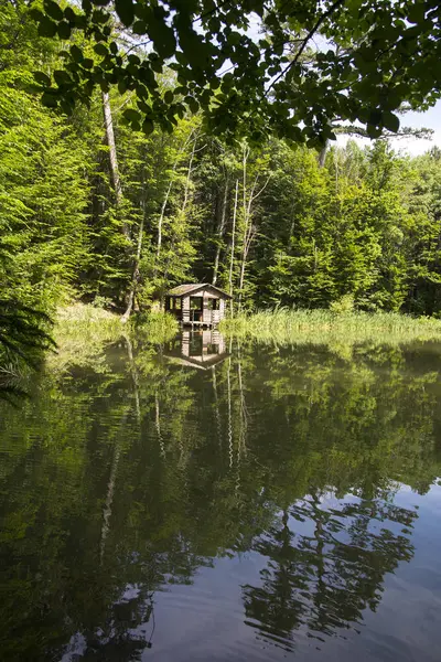 Vieille Cabane Pêche Reflet Crimée — Photo