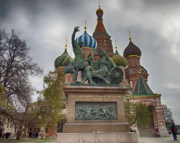 Moscow Russia October 2014 Monument Minin Pozharsky — Stock Photo, Image