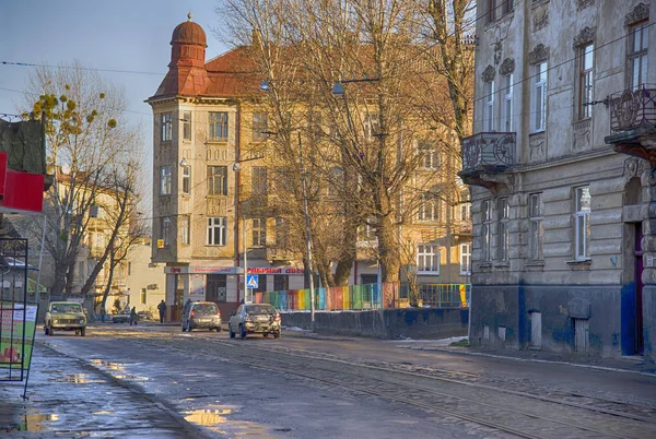 Lviv Oekraïne December 2014 Uitzicht Stad Lviv Oude — Stockfoto