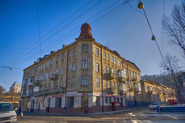 Lviv Ucrânia Dezembro 2014 Vista Antiga Cidade Lviv — Fotografia de Stock