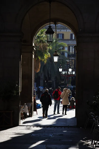 Lidé na ulicích Barcelony — Stock fotografie