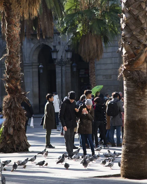 Plaza Real en Barcelona, España — Foto de Stock