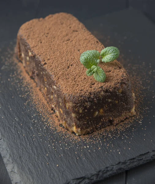 Dessert brownie al cioccolato — Foto Stock