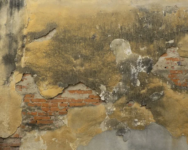 Brick wall with shabby plaster — Stock Photo, Image