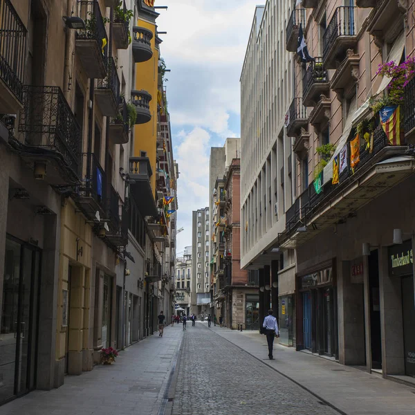 Pohled na město Girona, Katalánsko, Španělsko — Stock fotografie