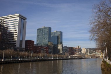 Bilbao şehrinde şehir manzarası