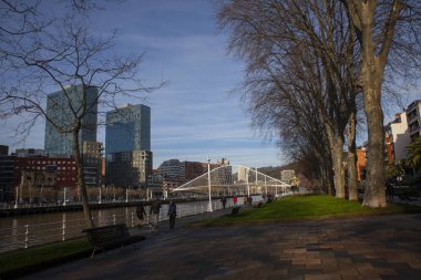 Bilbao şehrinde şehir manzarası