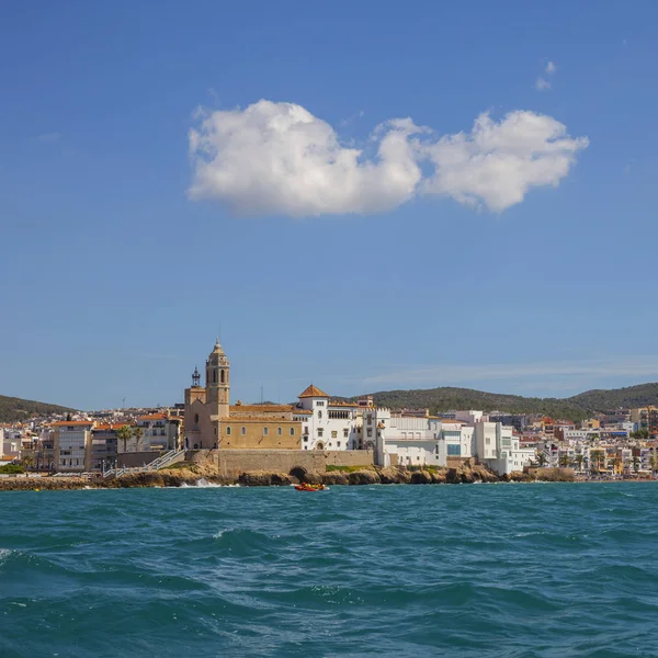 Belle vue panoramique sur la ville de Sitges — Photo