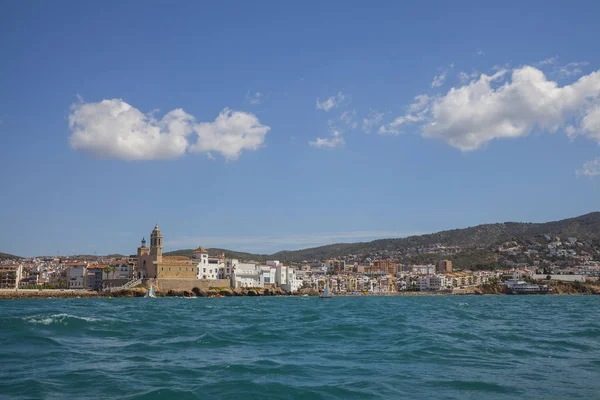 Hermosa vista panorámica de la ciudad de Sitges —  Fotos de Stock