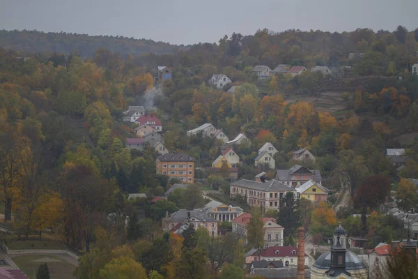 Panoramic view on the Kremenets town, Ukraine — Stock Photo, Image