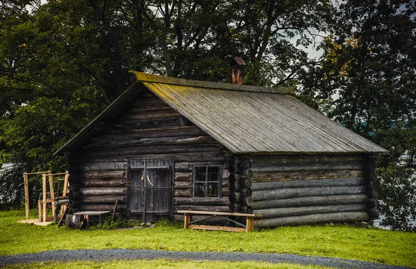 Vecchia Casa Legno Russa Situata Sull Isola Kizhi Russia — Foto Stock