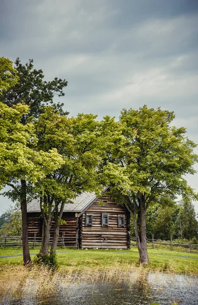 Старий Російський Дерев Яний Будинок Острові Кізі Росія — стокове фото