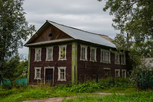 Oud Russisch Houten Huis Republiek Karelië — Stockfoto