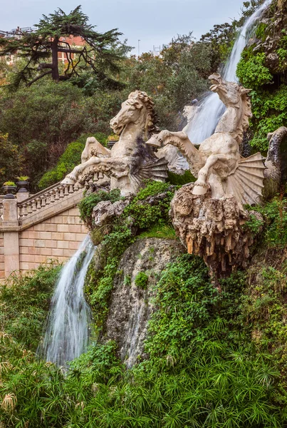 Fuente Parc Ciutadella Detalle Parque Ciudadela Barcelona —  Fotos de Stock