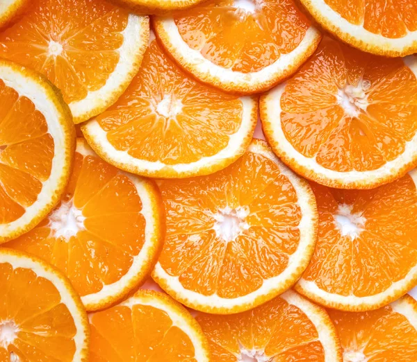 Orangenscheiben von oben. — Stockfoto
